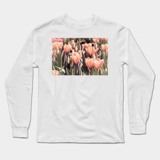 Soft toned colored tulips Long Sleeve T-Shirt